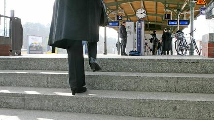 Der Bahnsteig am Bahnhof Griebntzsee.