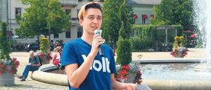 Ortsleiter Benjamin Körner kam im vergangenen Jahr aus Anlass der Europawahl zu Volt.