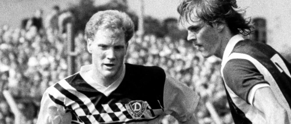 Matthias Sammer (l.) wechselte 1990 von Dresden nach Stuttgart, 1996 wurde er Europameister.