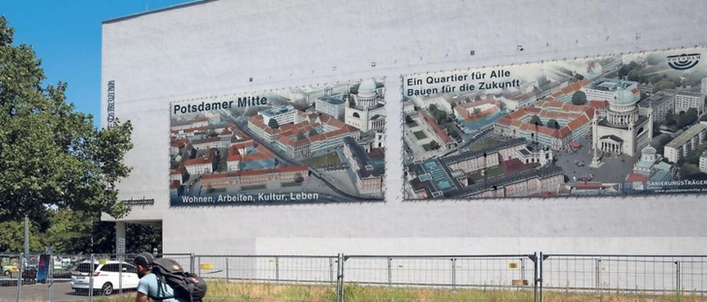 Potsdamer Mitte. Im Herbst könnte das Vergabeverfahren für die Bebauung der Grundstücke um die Stadt- und Landesbibliothek starten. Nach der erfolgten Bebauung wäre dann auch die große Brandmauer des Bildungsforums nicht mehr zu sehen.