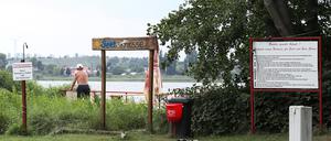 Das Strandbad Werder am Plessower See.