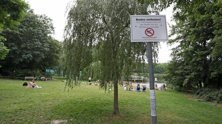 Die Badestelle am Güterfelder Haussee wurde in diesem Jahr aus Haftungsgründen gesperrt.