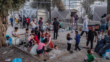 Blick in das Flüchtlingslager Moria auf der griechischen Insel Lesbos (Archivfoto).