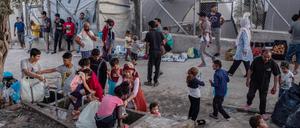 Blick in das Flüchtlingslager Moria auf der griechischen Insel Lesbos (Archivfoto).