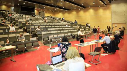 Die Stadtverordnetenversammlung tagte auch schon im Juni in einem Hörsaal am Uni-Campus Griebnitzsee.