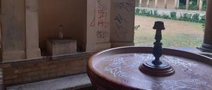 Vandalismus an der Friedenskirche.