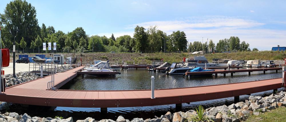 Der Hafen in Teltow.