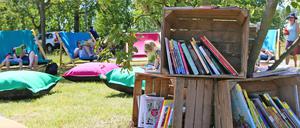 Das Bücherpicknick im Volkspark in Potsdam.