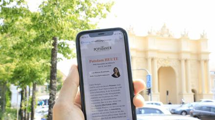 "Potsdam Heute": Der PNN-Newsletter, heute von Marion Kaufmann.