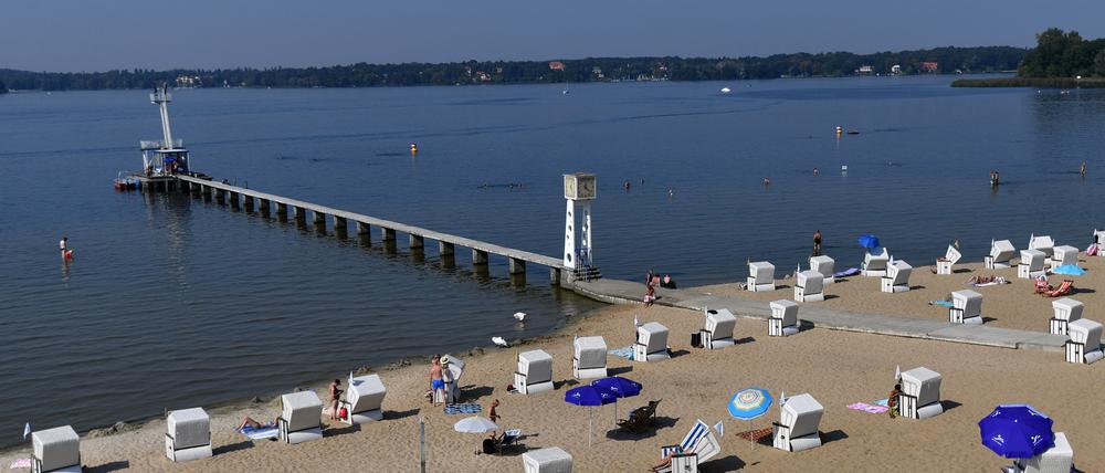 Auch das Strandbad Wannsee verzeichnete deutlich weniger Besucher als noch vor einigen Jahren.