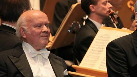 Horst Müller bei einem Festkonzert der Singakademie im Nikolaisaal 2012.