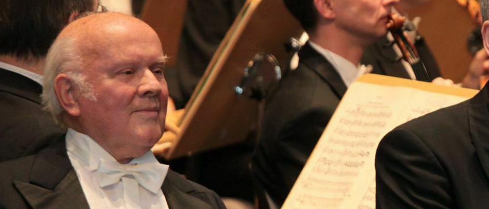 Horst Müller bei einem Festkonzert der Singakademie im Nikolaisaal 2012.