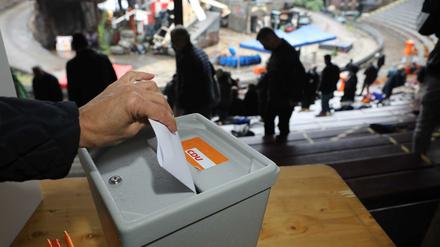 Die CDU Potsdam wählt im Vulkan im Filmpark Babelsberg den Bundestagswahlkandidaten im Wahlkreis 61.
