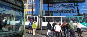 Am Hauptbahnhof soll der Straßenbahnverkehr unterbrochen werden.