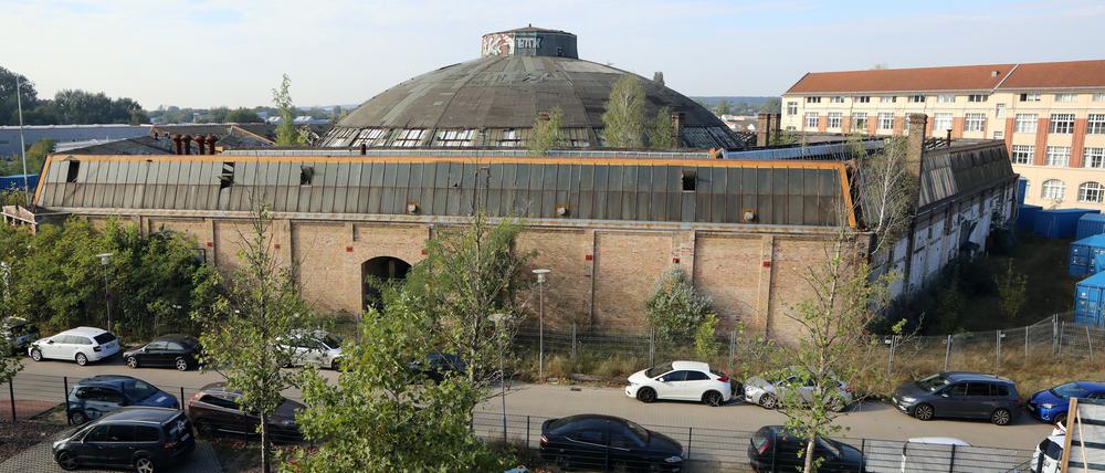 Der Ex-Lokschuppen im Gewerbegebiet "Gewerbe im Park" in Babelsberg.