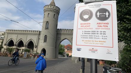 Für die Einheitsfeier am 3. und 4. Oktober ist in großen Teilen der Potsdamer Innenstadt Maskenpflicht angeordnet.