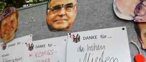 Linker Protest gegen die Einheitsfeierlichkeiten.