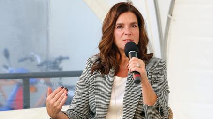 Katarina Witt sprach beim Einheitstalk am Baufeld Garnisonkirche.