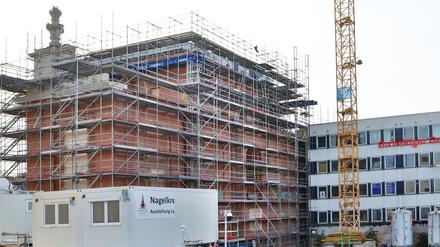 Blick auf die Baustelle der Garnisonkirche.