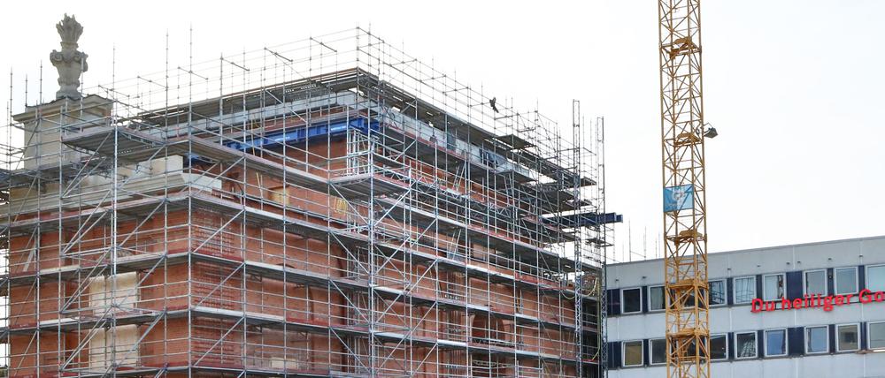 Blick auf die Baustelle der Garnisonkirche.