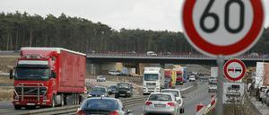 Autobahnbaustelle an der A 10 (Archivbild).