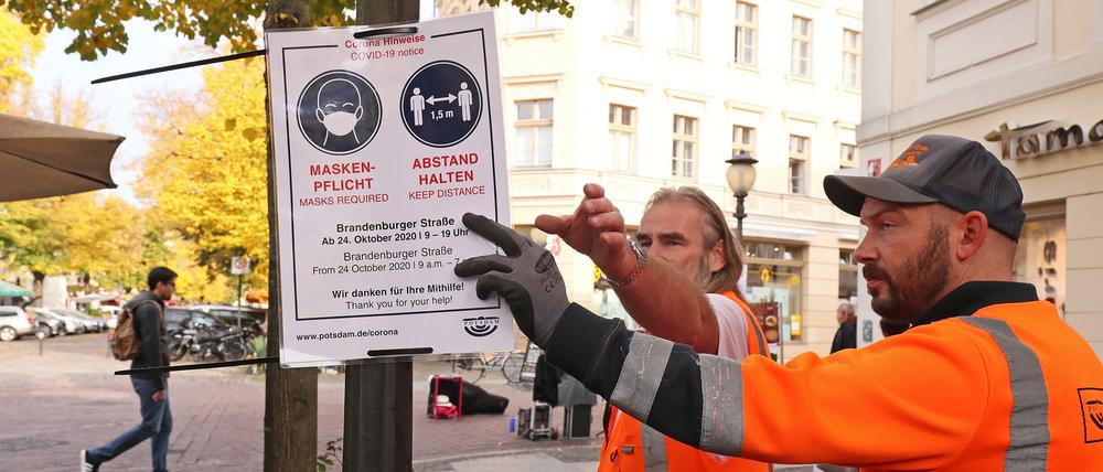 Ab Samstag gilt auf der Brandenburger Straße, auch liebevoll Broadway genannt, eine Maskenpflicht von 9 bis 18 Uhr.