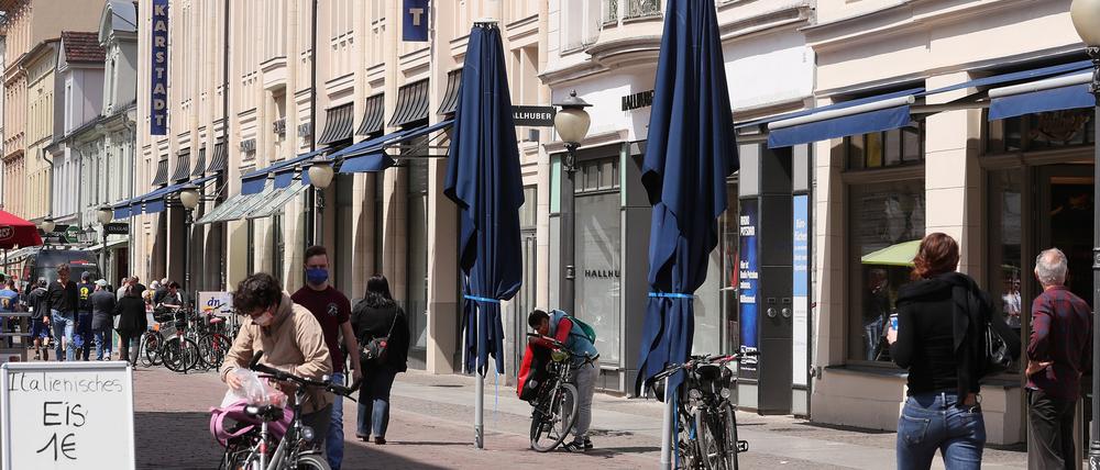 Die innerstädtische Einkaufsmeile Brandenburger Straße.