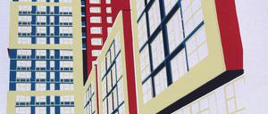 "Stern Plaza", 1996 errichtet von tchoban voss Architekten. Im Jahreskalender 2021 des Siebdruckkollektivs Studio114 ist es der Mai.