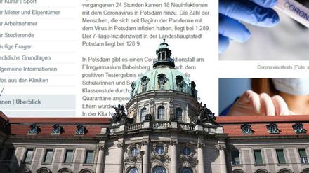 Das Corona-Update der Stadt Potsdam am Sonntag.