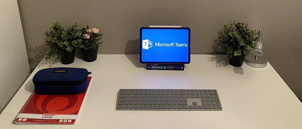 Der Arbeitsplatz von Schülerin Jana Walczak.