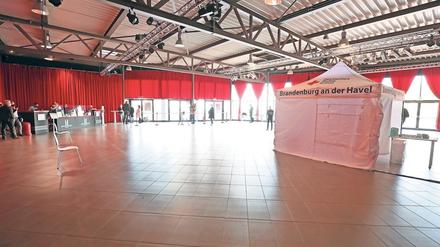 Das Foyer der Halle wird nun für Tests genutzt