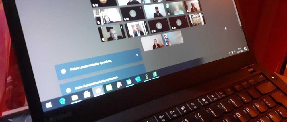 Der Finanzausschuss in der Videokonferenz