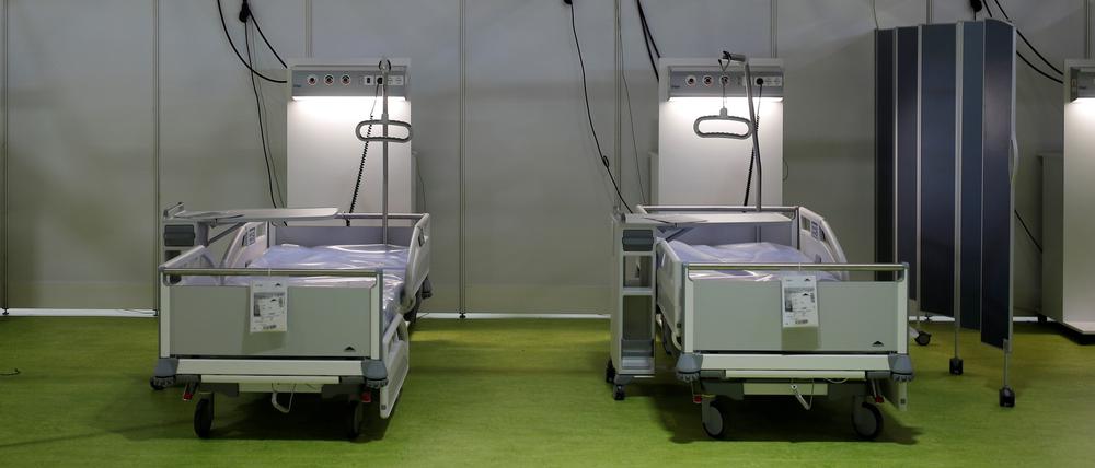 Im noch nicht eröffneten Notkrankenhaus am Messegelände sollen die Patienten nicht aufgenommen werden. 