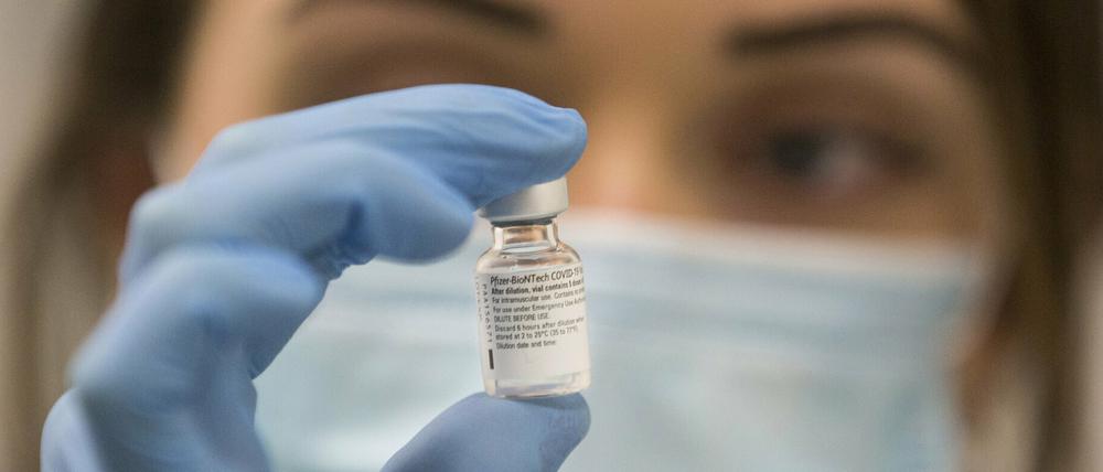 Vor dem Start der Impfung gegen das Coronavirus.