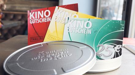 Im Thalia Kino bekommen Sie Kinogutscheine in einer schönen Filmdose.