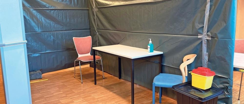 Impfstelle für Mitarbeiter. Das Bergmann-Krankenhaus stellte das klinikeigene Impfzentrum vor.