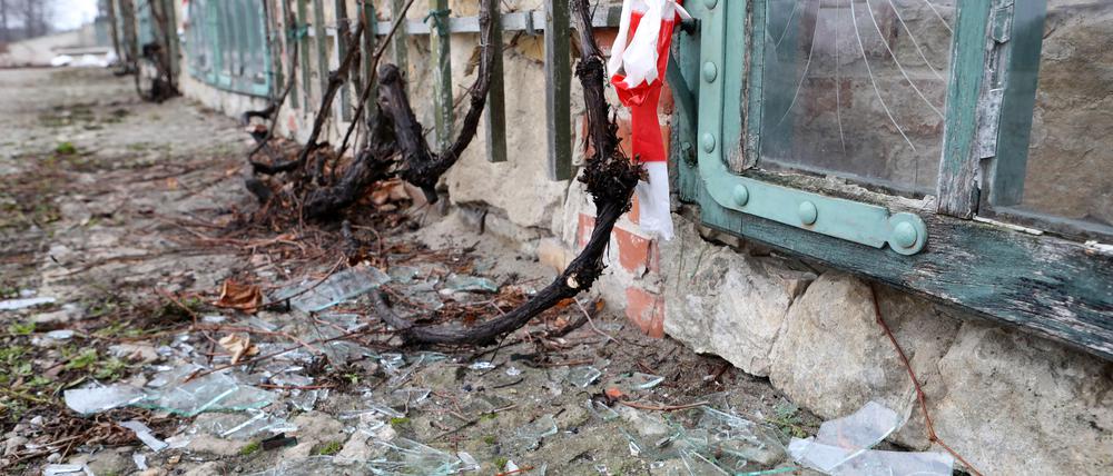 40 Scheiben wurden an den Weinbergterrassen am Schloss Sanssouci zerstört. 