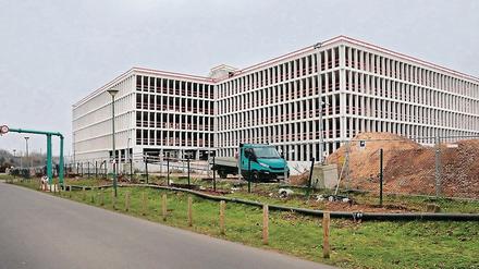 Im Bau. Für das Bundespolizeipräsidium entsteht am Horstweg ein Neubau.