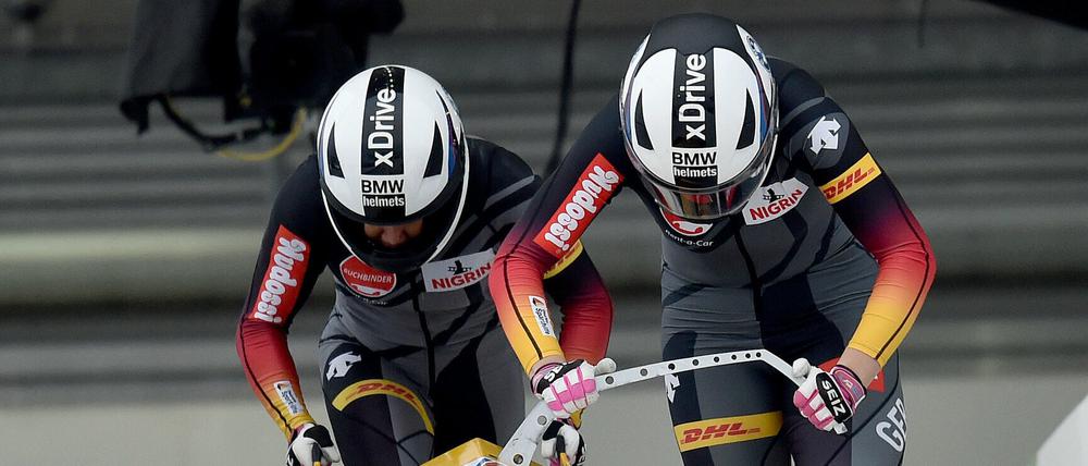 Anschieberin Deborah Levi und Pilotin Laura Nolte fuhren in Winterberg zu EM-Gold.