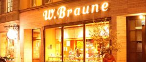 Außenansicht der Bäckerei Braune in der Friedrich-Ebert-Straße in der Potsdamer Innenstadt. 