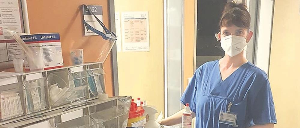 Marita Erxleben im Dienst in der Notaufnahme des Klinikums "Ernst von Bergmann".