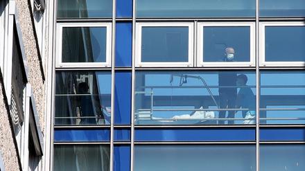 Das Klinikum während des Aufnahmestopps im April 2020.
