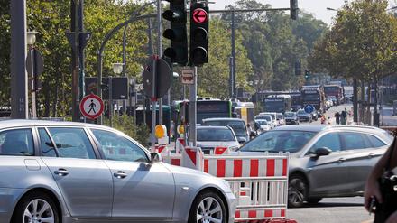 Verkehr in Potsdam - selten ein großes Vergnügen. Hier am Leipziger Dreieck, aufgenommen im September 2020.
