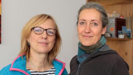 Sabina Frank und Hortense Lademann (v.l.) von der Aids-Hilfe Potsdam.