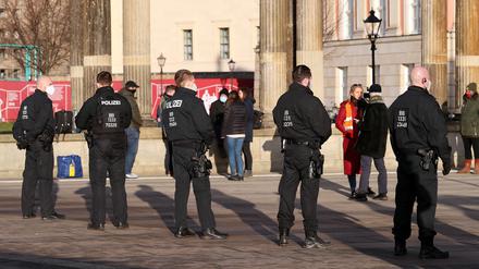 Anti-Corona-Demo in Potsdam im Dezember 2020.