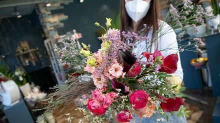 Blumen zur Abholung. Floristen liefern am Valentinstag auch in Potsdam an Verliebte.