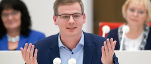 Sebastian Walter am vergangenen Donnerstag im brandenburgischen Landtag.