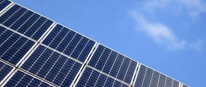 Eine großer Solarpark soll sauberen Strom erzeugen (Symbolbild).