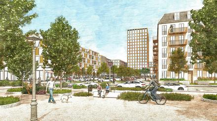 Die Pläne der Kirchsteigfeld-Erweiterung mit der verlängerten Anni-von-Gottberg-Straße.