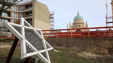 Baufeld in der Schloßstrasse für den Neubau der Synagoge